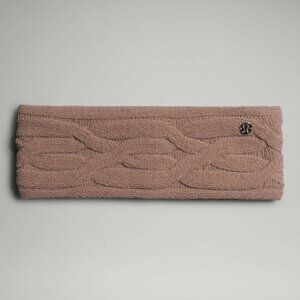 Cable-Knit Fleece-Lined Ear Warmer Hairband